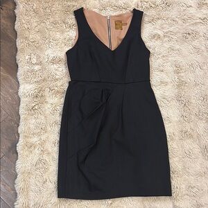 Ali Ro Black Sheath V-Neck Cocktail Dress